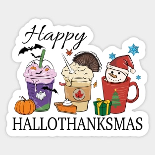 Happy Hallothanksmas Sticker